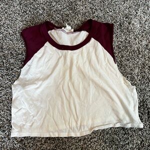 forever 21 cropped muscle tee
